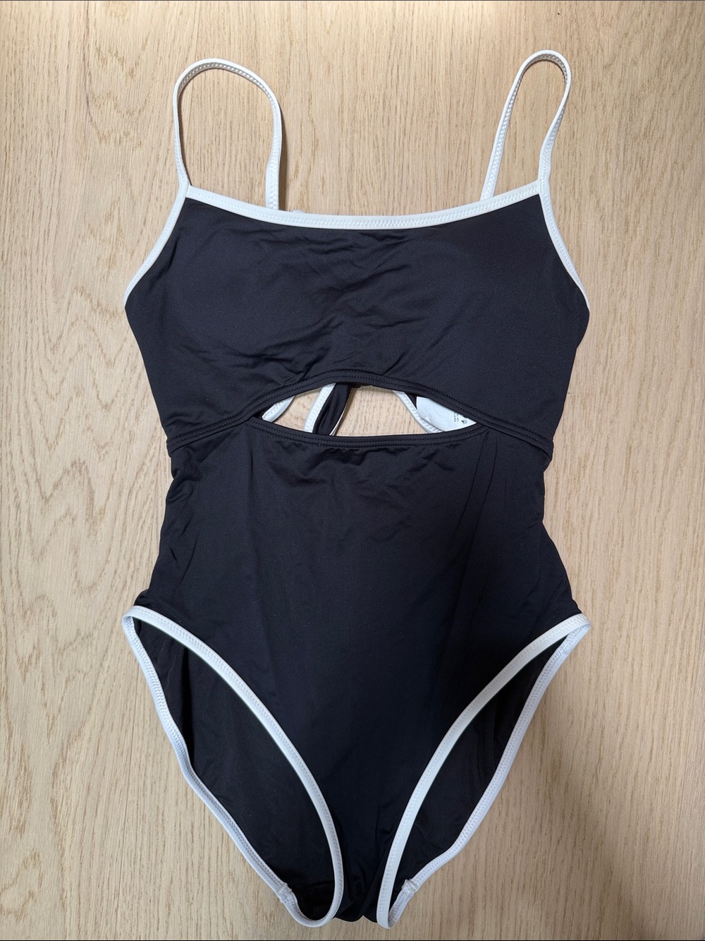 kate spade Black One-Piece Swimsuit with White Trim